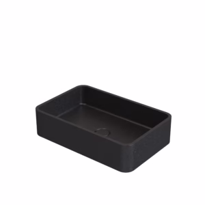 ⁦כיור מלבני 500X325X120 אבן חול שחורה⁩ – תמונה ⁦1⁩