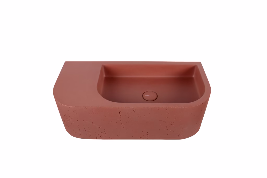 כיור חצי אובלי תלוי LIO 65X30 חמרה מחורץ D8