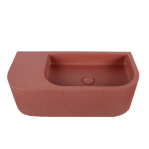 כיור חצי אובלי תלוי LIO 65X30 חמרה מחורץ D8