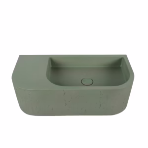 כיור חצי אובלי תלוי LIO 65X30 ירוק מעושן מחורץ D11