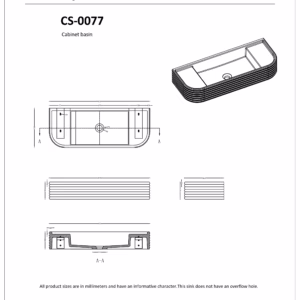 ⁦כיור חצי אובלי מונח/תלוי REY 82X32 מנטה C8⁩ – תמונה ⁦2⁩