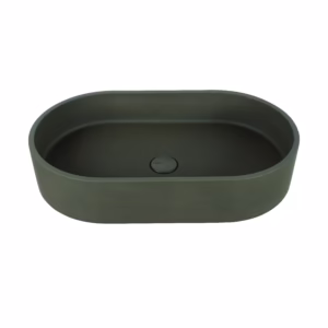 כיור אובלי לקונסולה URBANICA OVAL 60X35 בטון D5