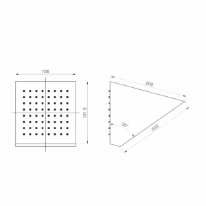 ⁦ראש מקלחת CUBIC כרום⁩ – תמונה ⁦2⁩
