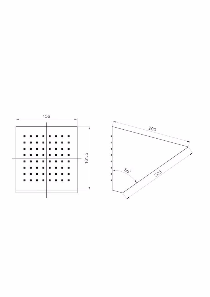 ראש מקלחת CUBIC כרום